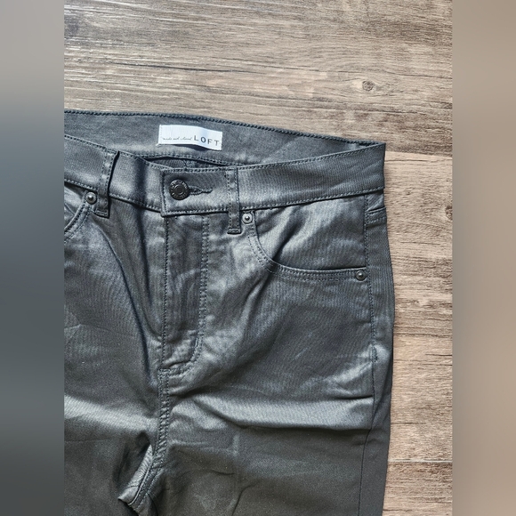 Loft The Skinny Faux Leather Black Jeans - Picture 3 of 5